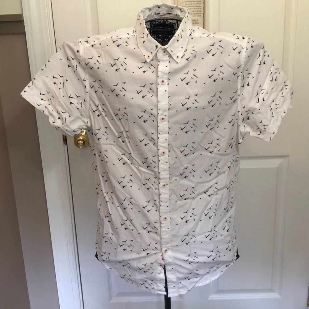 Denim & Flower slim fit patterned button down